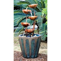 Copper Bowls Cascading Garden Fountain