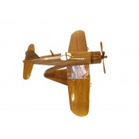 F4U-4 Corsair Natural Mohogany Wood : Military Aircraft Model