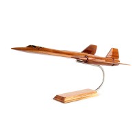 Lockheed SR-71 Blackbird Mohogany Wood Model - Military Aircraft
