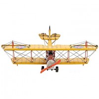 1918 Yellow Curtiss JN-4 1:24 Scale Model Plane