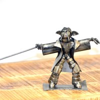 Yoda Star War Metal Sculpture - Recycled Scrap Metal Sculpture Handmade
