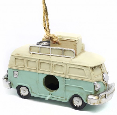 Hanging Volkswagen Van Birdhouse - Volkswagen Van Garden Decor