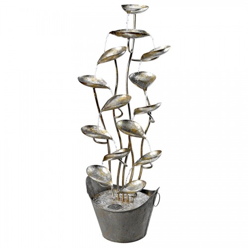 Rain Forest Leaves Metal Fountain