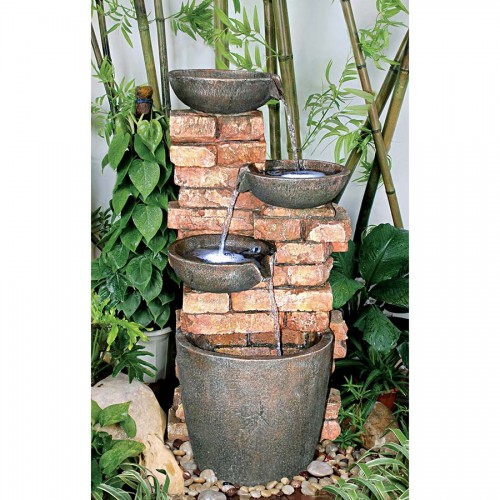 Stacked Bricks Cascading Fountain