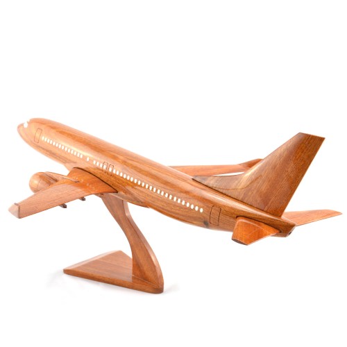 Boeing 737 Wooden Airplane Model - B737 Solid Mahogany Wooden