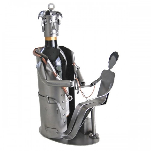Doctor with Patient 1 Bottle Tabletop Wine Rack 