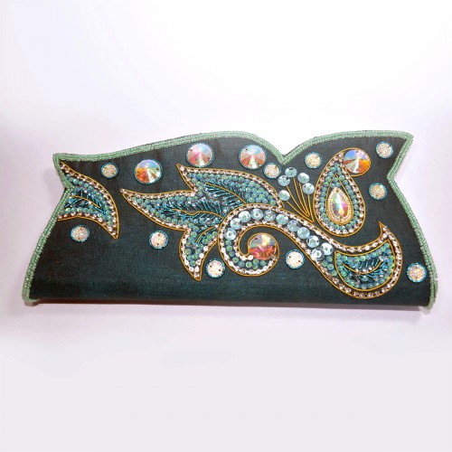 Embroidered Clutch Purse for Women - Red