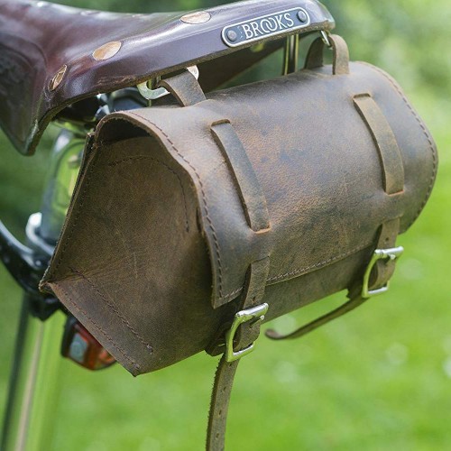 Small Saddle Bag Handlebar Frame Bag in VINTAGE BROWN