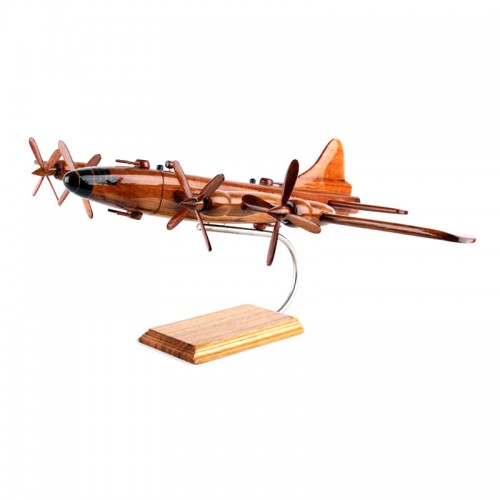 Boeing 29 Natural Mohogany Wood Model : B-29 Military Aircraft