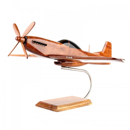 P-51 Mustang Fighter Mohogany Wood Model - Aircraft