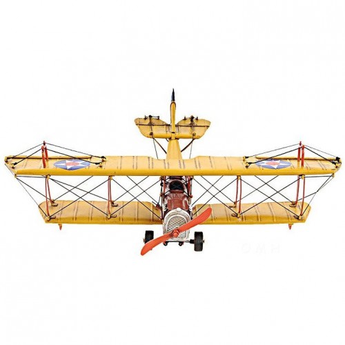 1918 Yellow Curtiss JN-4 1:24 Scale Model Plane