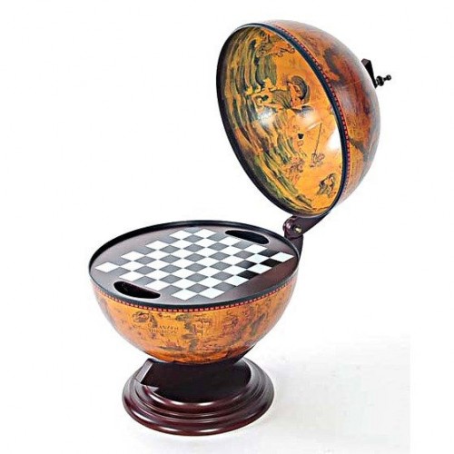 Red Globe 13 inches with Chess Holder