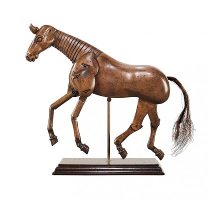Artist Horse Figurine - Articulated Wood Model