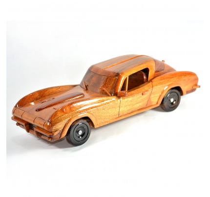Wooden Chevrolet Corvette Stingray 1960s Car model - Mahogany Wood