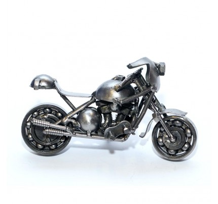 Ducati Sport : Motorcycle Metal Art Sculpture - Gray Small