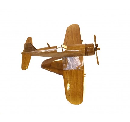 F4U Corsair Natural Mohogany Wood : Military Aircraft Model