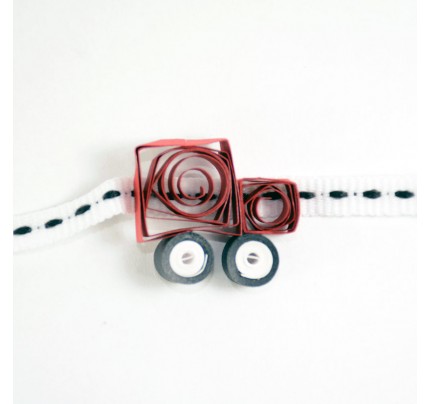 Kids Paper Quilling Car Rakhi - He Drives You Crazy - Handmade rakhi