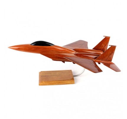 F-15E Strike Eagle Wooden Model - Military Aircraft Mahogany