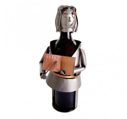 Teacher Female 1 Bottle Tabletop Metal Wine Rack 