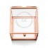 Small Glass Jewellery Box With Rose Gold - Monogram Simplicity Etching