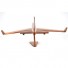 Boeing 737 wooden airplane kiln-dried mahogany 