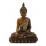 peaceful vibe Polystone Buddha Figurine With Pointed Ushnisha, Brown Buddha Sculpture