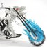 Dragon Motorcycle Model - Wire Art Model in Blue