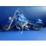 Wire Art Motorcycle Blue - Handmade Aluminium
