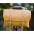 Large Bicycle Bag Saddle / Handlebar / Frame Bag in TAN LEATHER