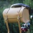 Large Bicycle Bag Saddle / Handlebar / Frame Bag in TAN LEATHER