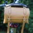 Large Bicycle Bag Saddle / Handlebar / Frame Bag in TAN LEATHER