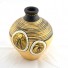 Earthen handmade and handpainted terracotta Vase Matki shape golden black 1