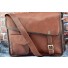 Leather Laptop Briefcase / Messenger Bag - Cross Body Shoulder Vintage Style Bag