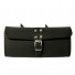 Genuine Leather Bike Saddle Bag Utility Tool Bag - Black