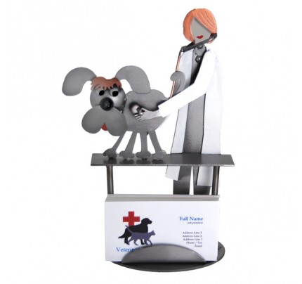 Veterinarian Female Business Card Holder