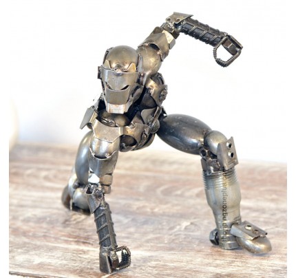 Robot Scrap Metal Sculpture Model - Look alike Iron man 