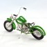 Handmade Motorcycle Aluminium Wire Art Gren 6 inches